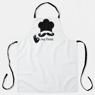 Funny Black Mustache Custom Apron