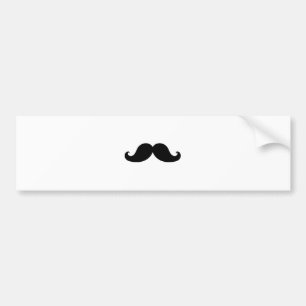 Funny Black Mustache Humor Bumper Sticker