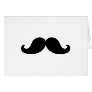 Funny Black Mustache Humor Cards