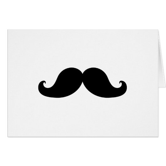 Funny Black Mustache Humor Cards (Front Horizontal)