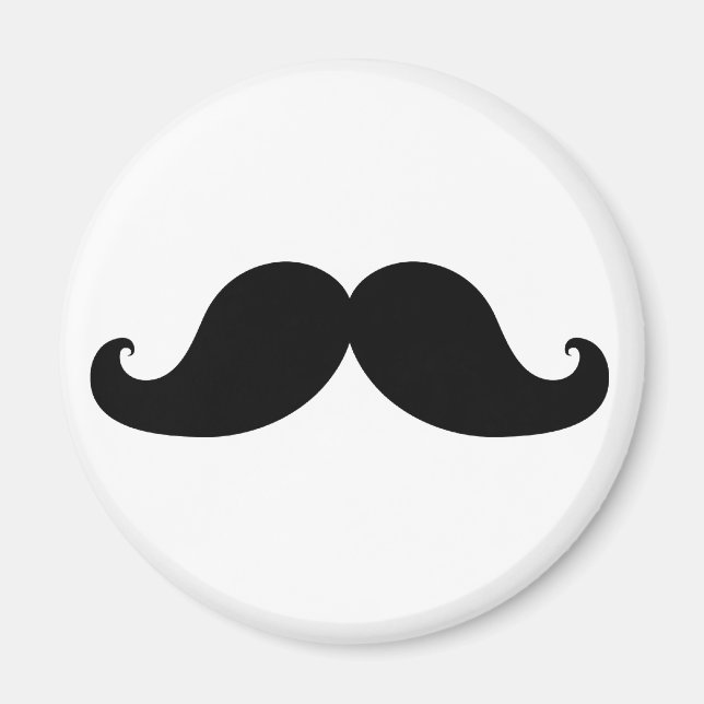 Funny Black Mustache Humor Magnet (Front)