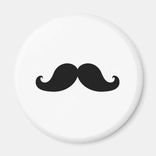 Funny Black Mustache Humor Magnet (Front)