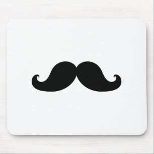 Funny Black Mustache Humor Mouse Pad
