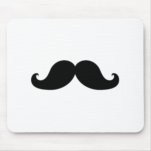 Funny Black Mustache Humor Mouse Pad
