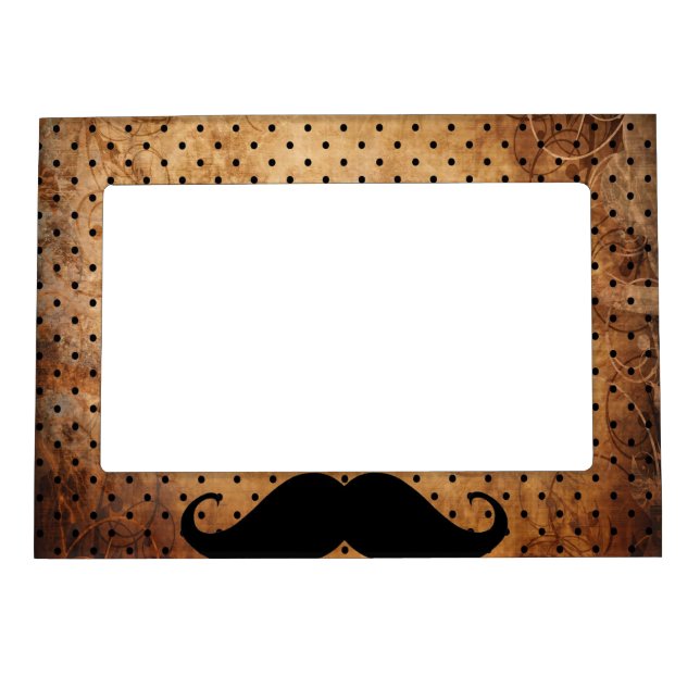 Funny Black Mustache Magnetic Frame (Front)