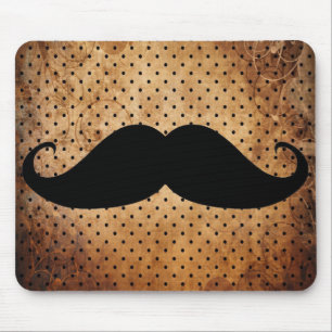Funny Black Mustache Mouse Pad