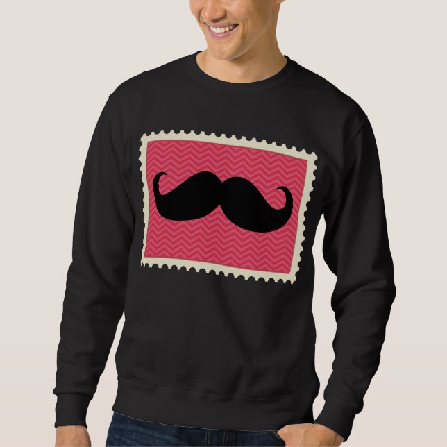 Funny Black Mustache Sweatshirt (Front)