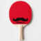 Funny black mustache table tennis ping pong paddle