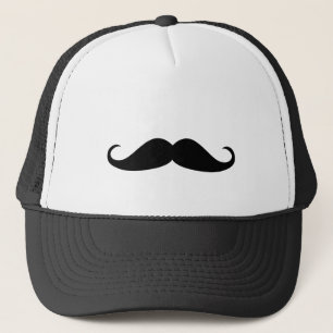 Funny Black Mustache Trucker Hat