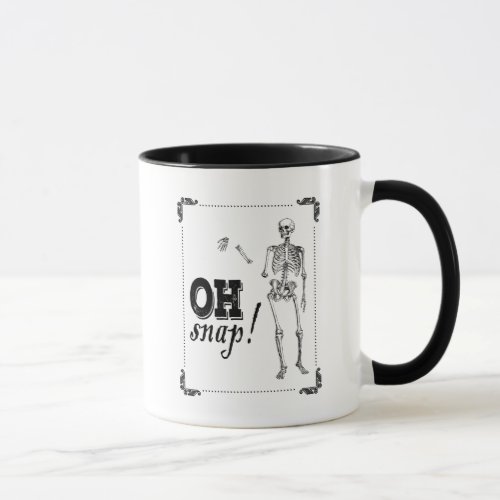 Funny Black Oh Snap Halloween Quote Mug