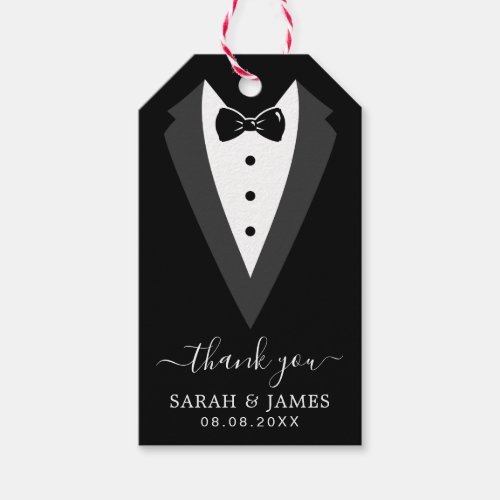 Funny Black Personalized Groomsmen Gift Tags