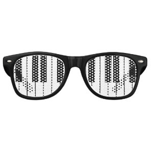Funny black piano keys party shades sunglasses