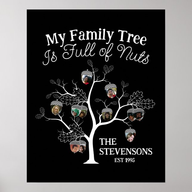 Funny Black Picture Family Tree is Full of Nuts   Poster (Front)