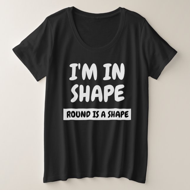 Funny Black Plus Size T-Shirt (Design Front)