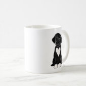 Funny Black Portuguese Water Dog Coffee Mug (Front Right)