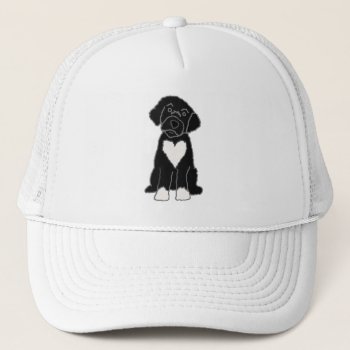 Funny Black Portuguese Water Dog Trucker Hat by Petspower at Zazzle