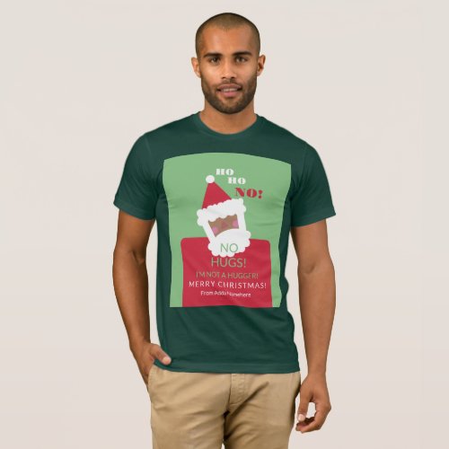 Funny Black Santa No Hugs Ugly Xmas Sweater