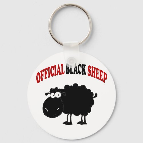 Funny black sheep keychain