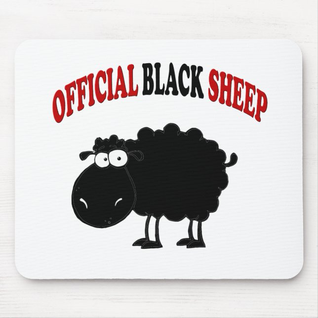 Funny black sheep mouse pad (Front)