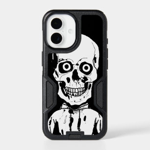 Funny black skull iPhone 17 case