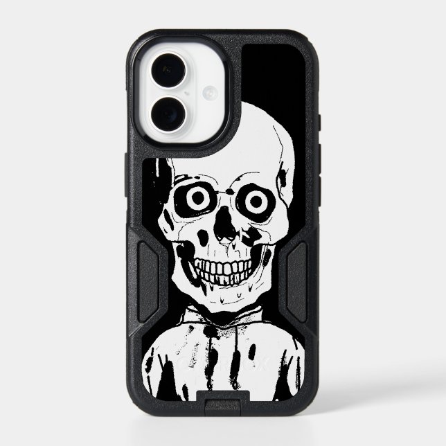 Funny black skull otterbox iPhone case (Back)