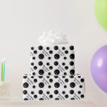 Funny black squash ball pattern sports Birthday Wrapping Paper<br><div class="desc">Funny black squash ball pattern sports Birthday Wrapping Paper. Fun design for squash lover,  player,  fan,  coach,  trainer,  kids etc. Double yellow dot squash balls with custom greeting. Personalize with your own name.</div>