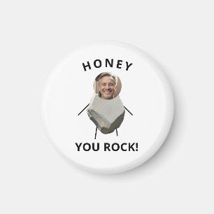 Funny Black Text Rock Photo Husband Magnet