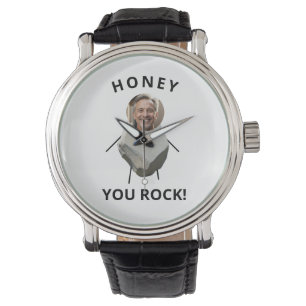 Funny Black Text Rock Photo Husband Watch