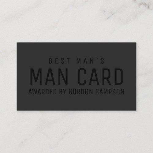 Funny Black Wedding Best Man Proposal Man Card