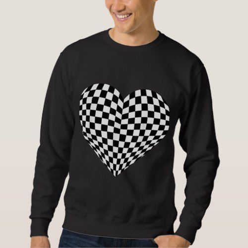 Funny Black White Checkered Gift Cute Chess Game W Sweatshirt