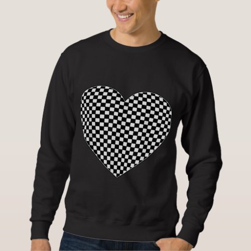Funny Black White Checkered Gift Cute Chess Game W Sweatshirt