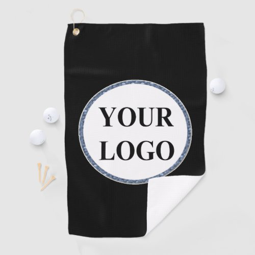 Funny Black White Manly Create Your Own LOGO Golf Towel