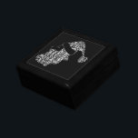 Funny Black White Merry Christmas Santa Typography Keepsake Box<br><div class="desc">Funny Black White Merry Christmas Santa Typography</div>