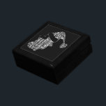 Funny Black White Merry Christmas Santa Typography Keepsake Box<br><div class="desc">Funny Black White Merry Christmas Santa Typography</div>