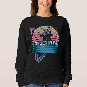 Funny Blacksmith Blacksmithing Forge Retro Forged Sweatshirt