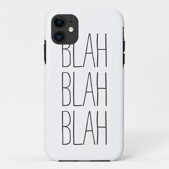 Funny blah blah blah modern trendy hipster humor Case-Mate iPhone case (Back)