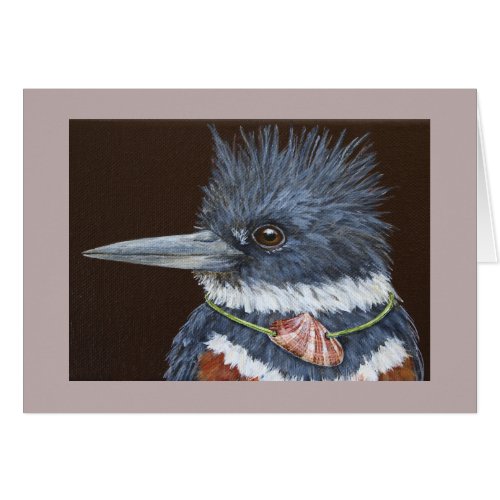 Funny Blanche the kingfisher card