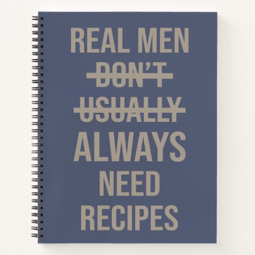 Funny Blank Recipe Book Gag Gift for Men