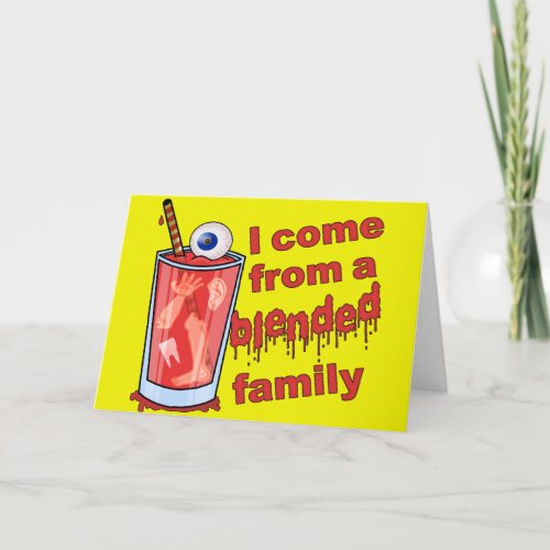 Funny Blended Family Pun Holiday Card