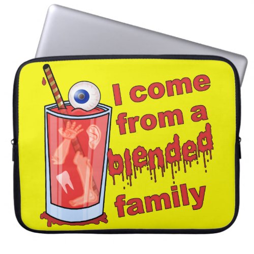 Funny Blended Family Pun Laptop Sleeve