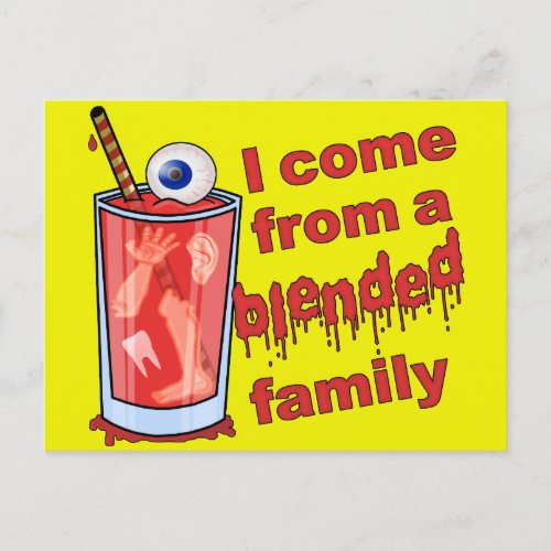 Funny Blended Family Pun Postcard