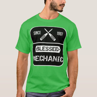 Funny blessed mechanic for car lover cute gift ide T-Shirt