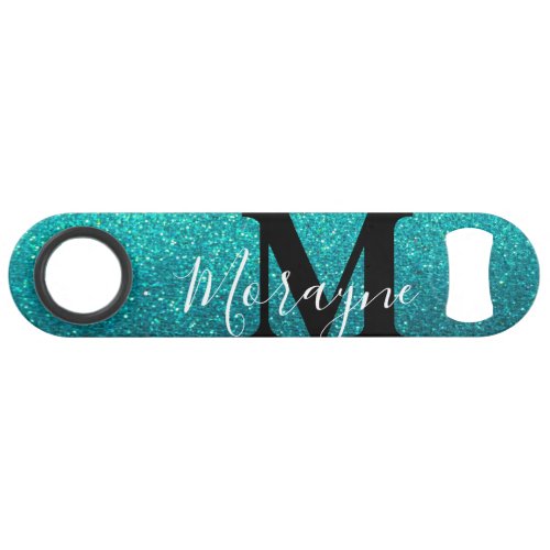 Funny Bling Drinking Turquoise Glitter Sparkles Bar Key