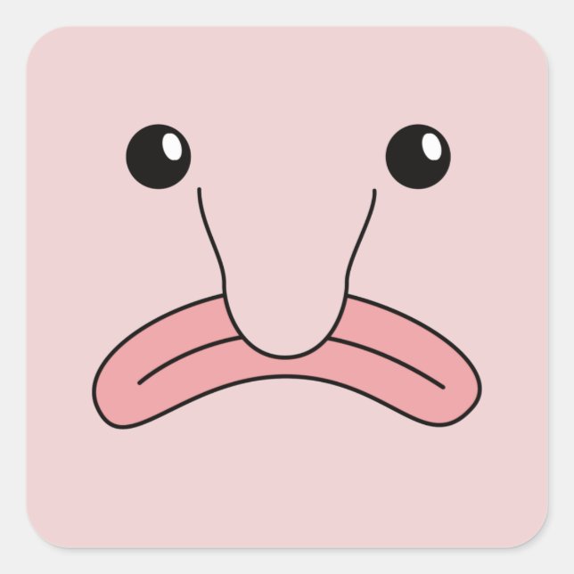 Funny Blobfish Funny Animals Blobfish Costume Squa Square Sticker (Front)