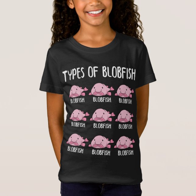 Funny Blobfish Gift Girls Boys Underwater Blobfish T-Shirt (Front)