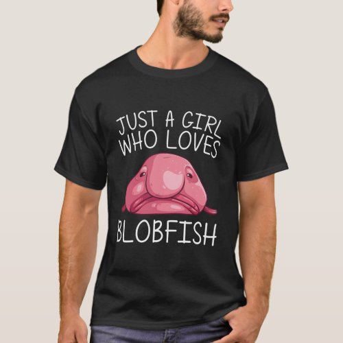 Funny Blobfish Gift Girls Kids Sea Animal Lover T_Shirt