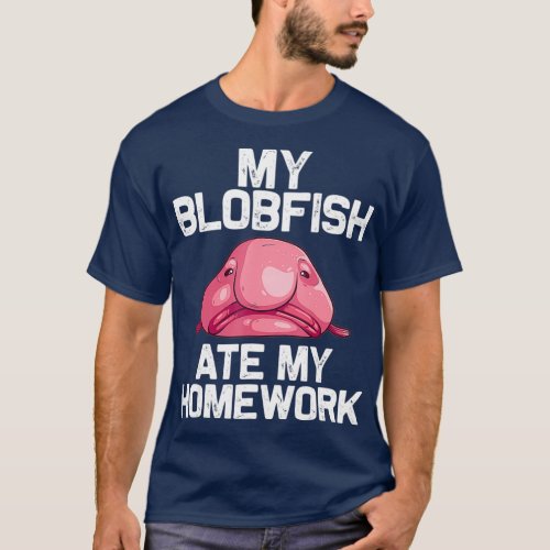 Funny Blobfish Gift Kids Boys Girls Stuffed Sea T_Shirt