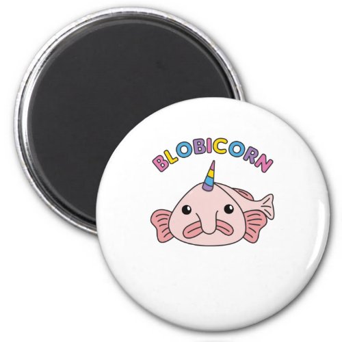 Funny Blobfish Unicorn Blobicorn Blobfish Magnet