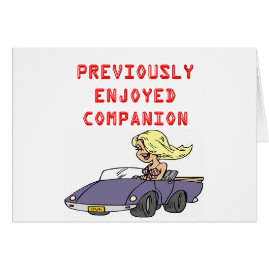 funny blond divorce joke cards (Front Horizontal)