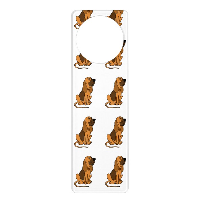 Funny Bloodhound Puppy Dog Door Knob Hangers